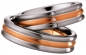 Preview: Trauringe aus Edelstahl und 14 ct Gold P5118547