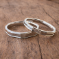 Preview: Twinkles Trauringe aus 375 Weißgold – facettenreiche Eleganz in moderner Form