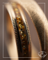 Preview: Trauringe aus 585 Apricotgold mit Gold-Flakes-Streifen