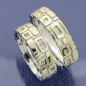 Preview: Bicolor Trauringe aus 585 Weissgold und Gelbgold RU65030