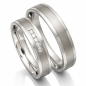 Preview: Partnerringe aus Titan und Edelstahl 6 Brillanten PB089595