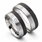 Preview: Verlobungsringe Edelstahl Carbon P3233491