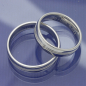 Preview: Weissgold Eheringe mit umlaufenden Glanzrillen P4112873
