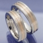 Preview: Trauringe aus Edelstahl und 14 ct Gold P5118547