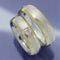 Preview: Partnerringe Trauringe Gelbgold und Weißgold P9293141