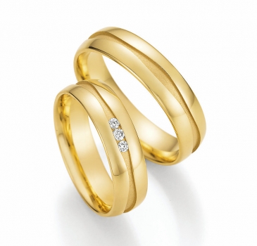 Eheringe Solid VII – 585 Gelbgold mit 0,070 ct Brillanten
