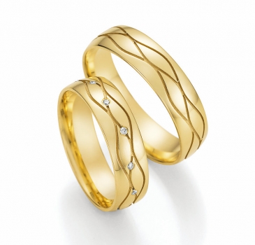 Eheringe Solid VII – 585 Gelbgold mit 0,060 ct Brillanten