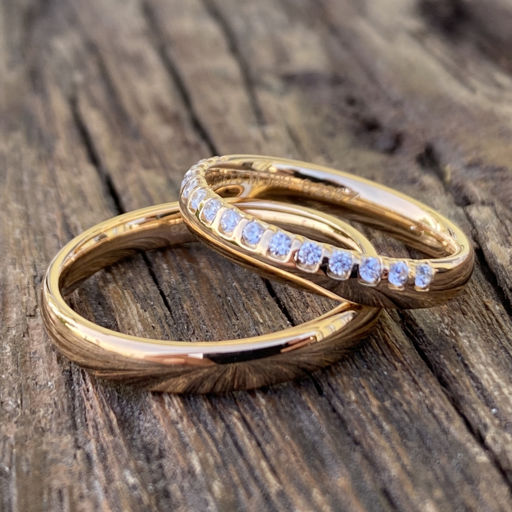 Preview: schmale Haselnuss Eheringe