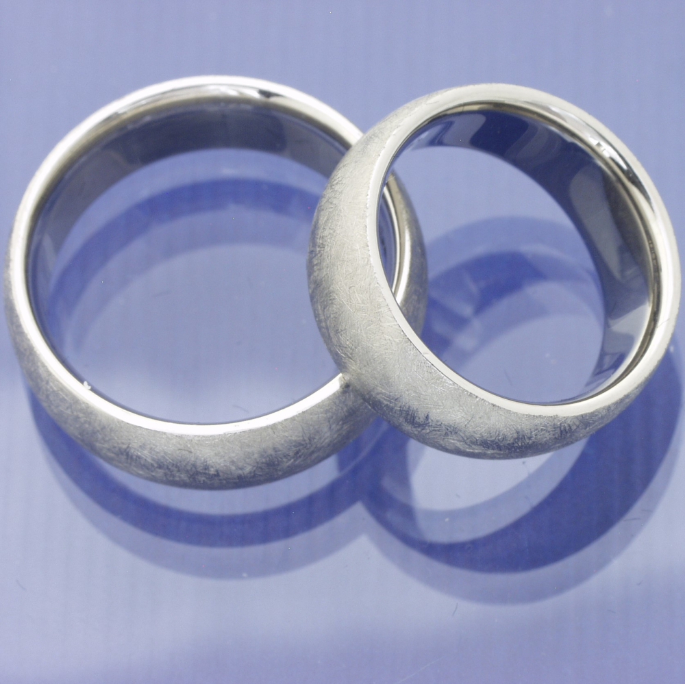 Preview: Partnerringe | Verlobungsringe aus Edelstahl mit Brillanten P3154478