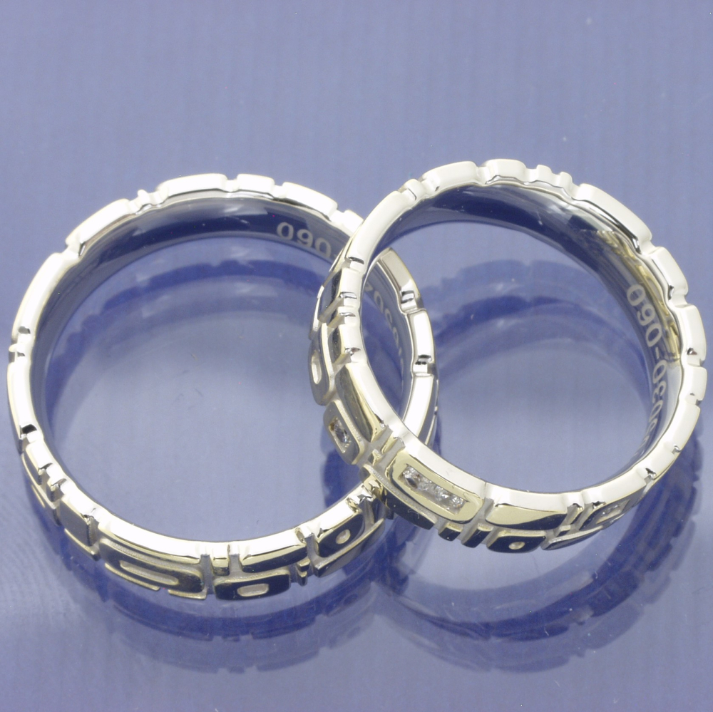 Preview: Bicolor Trauringe aus 585 Weissgold und Gelbgold RU65030