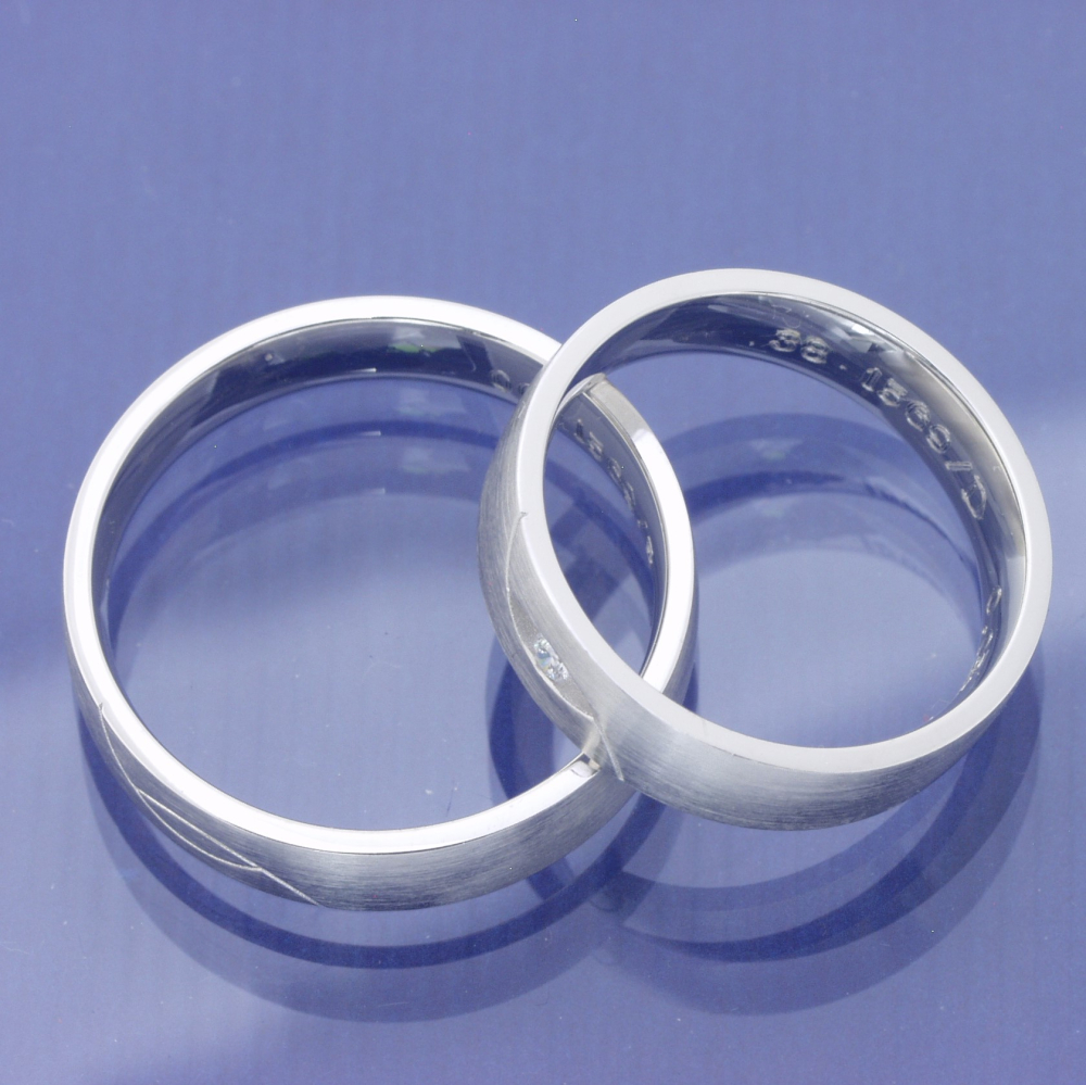 Preview: Eheringe eucharistischen Fische 585/°°° Weißgold  P5093994