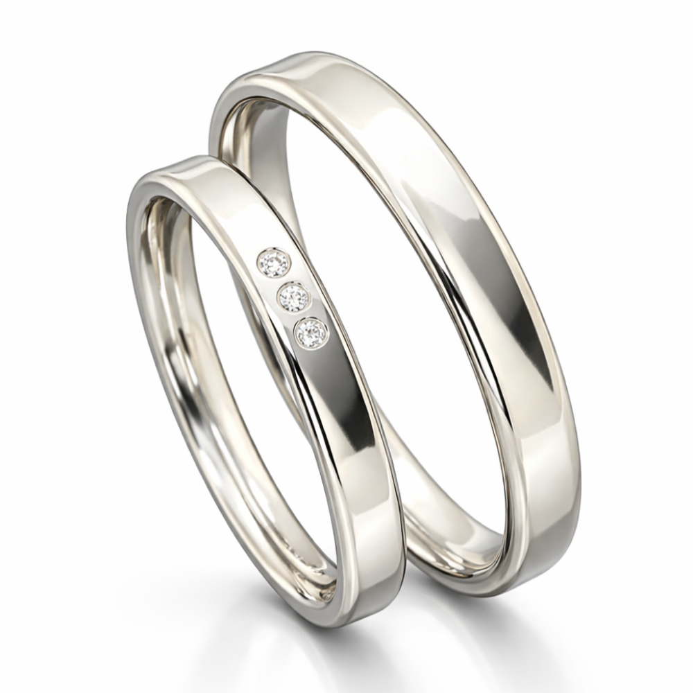 Palladis Trauringe aus 333 Palladium – Eleganz in konkaver Form