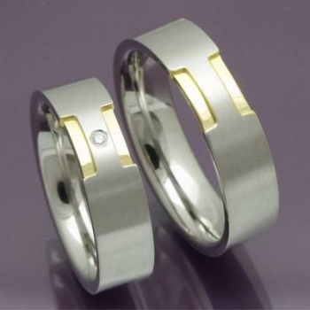 Trauringe, Verlobungsringe aus 925 Silber mit Diamant 48/08007-8