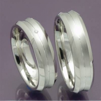 Trauringe, Verlobungsringe aus 925 Silber mit Diamant 48/08023