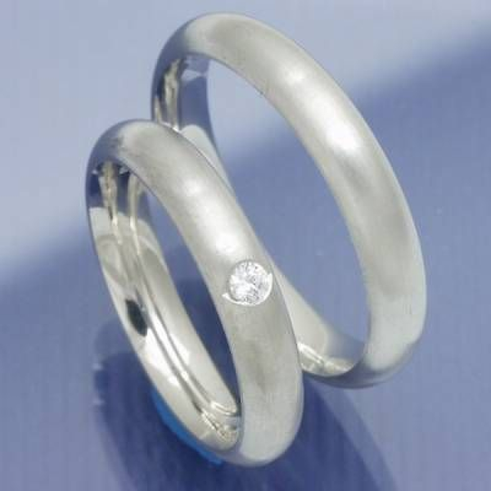 Brillant Trauringe aus 585 Weissgold Spirit of Love P1049795