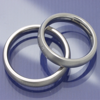 Edelstahl Trauringe Verlobungsringe mit Brillanten P2052673