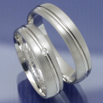 Hochzeitsringe aus 585 Weissgold Modell Elmar P2151008