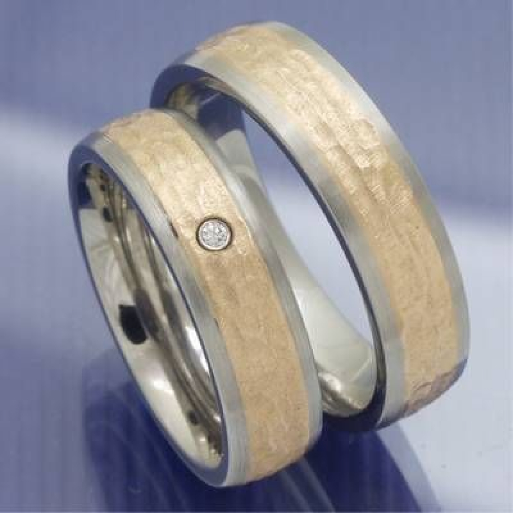 Edelstahl Gold Trauringe - Steel/Gold Avril P2271656