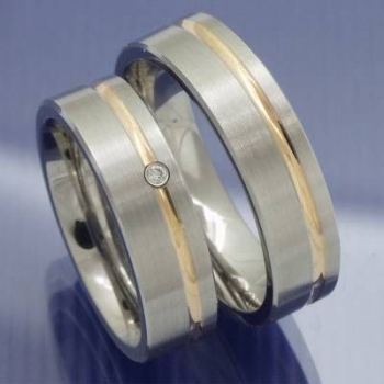 Edelstahl Gold Trauringe - Steel/Gold Jakim P2271675