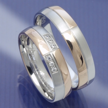 Harmonie in Gold – Trauringe aus 585 Rot- und Weißgold