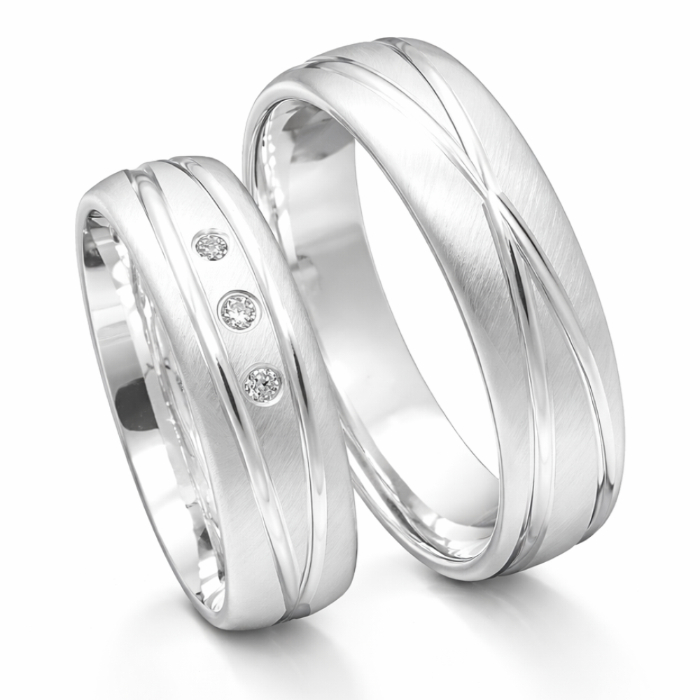 Verlobungsringe Freundschaftsringe 925 Silber mit Zirkonia P6226788