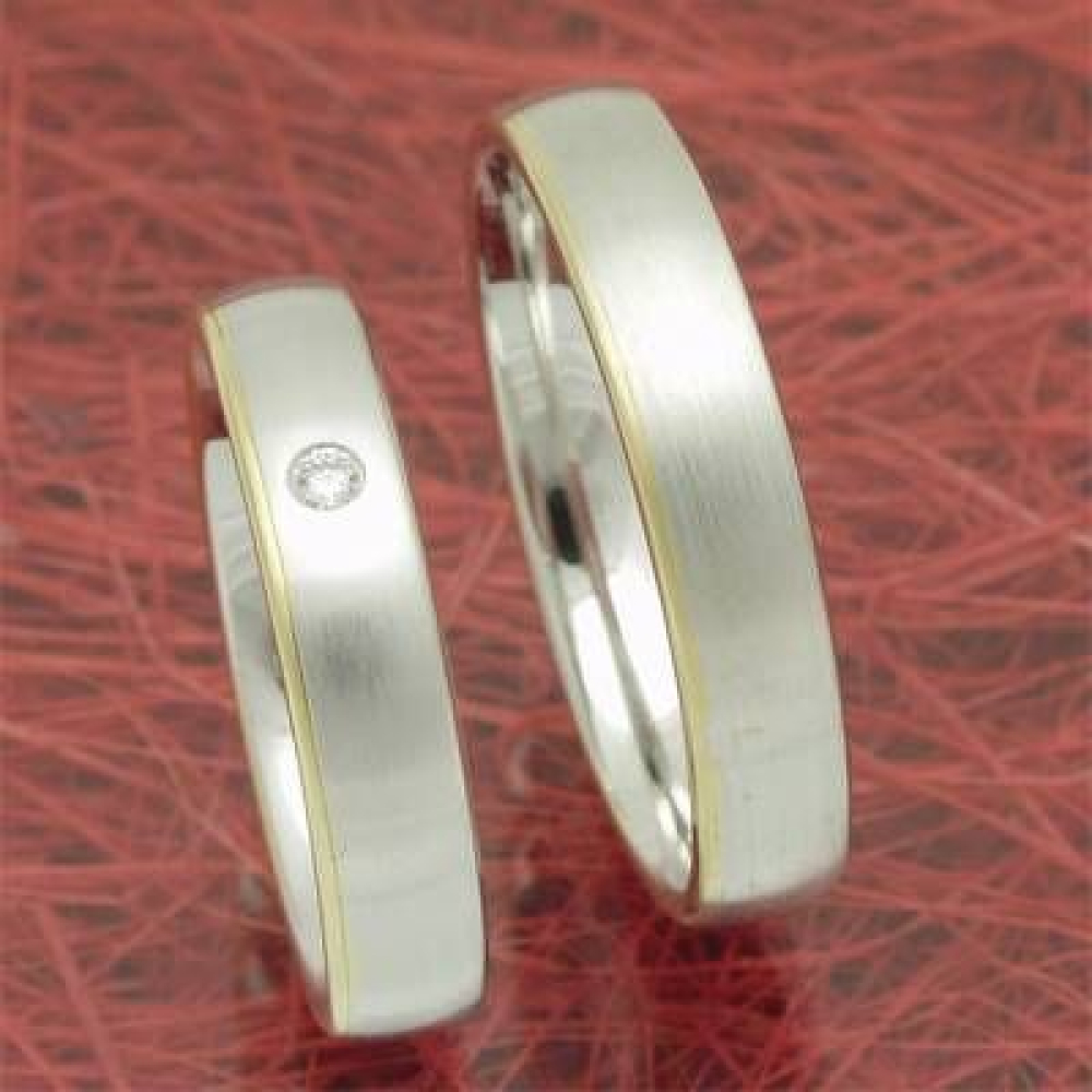 Trauringe Verlobungsringe aus 585 Gelb und Weißgold p6255658