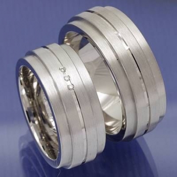 Verlobungsringe und Trauringe 925 Silber mit Diamant P7087940