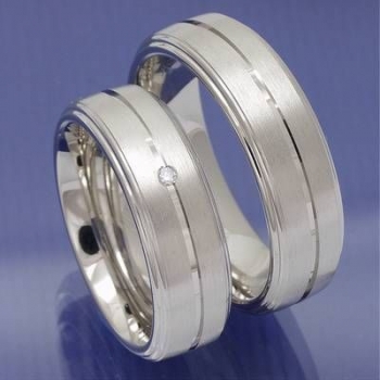 Verlobungsringe und Trauringe 925 Silber mit Diamant P7087944