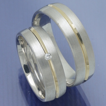 Trauringe Verlobungsringe Silber Gold - Maurice P9159217