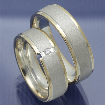 Trauringe Verlobungsringe Silber Gold - Fabien P9159223