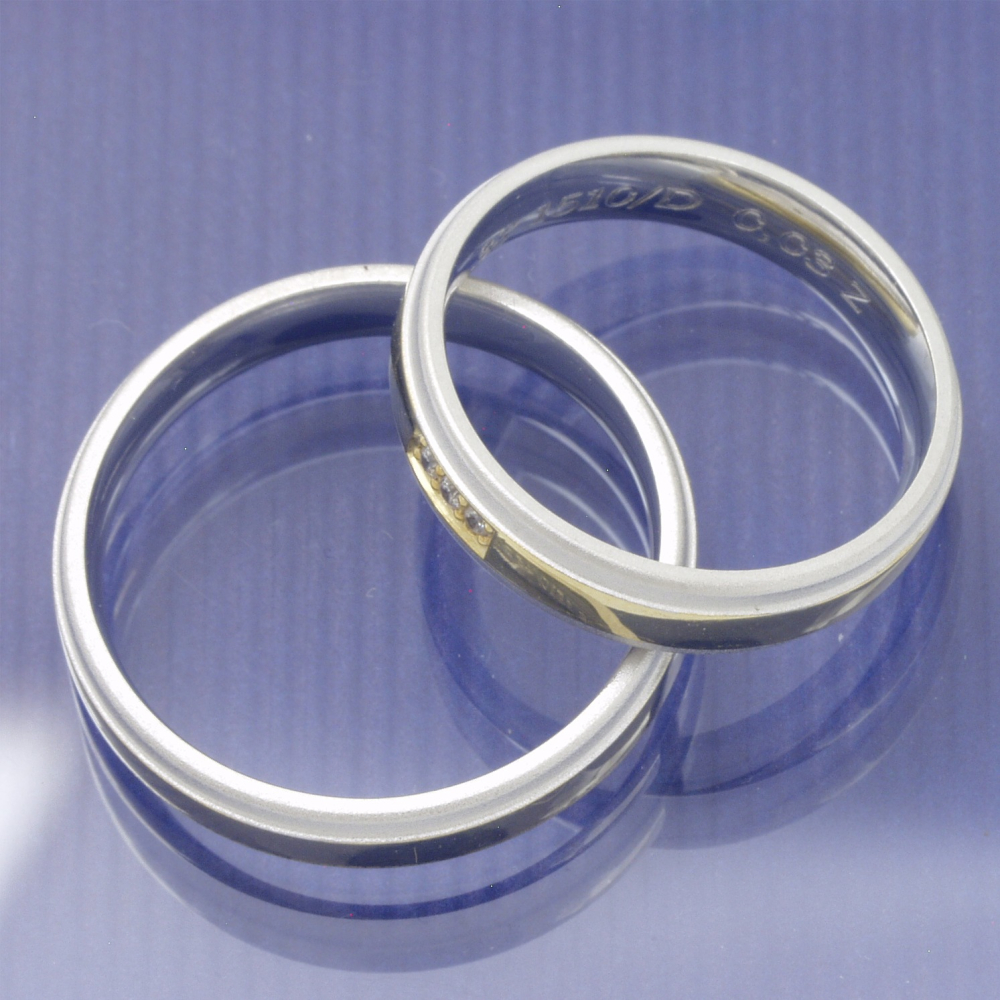 Preview: Eheringe Trauringe aus 585 Gelb und Weißgold P9293145