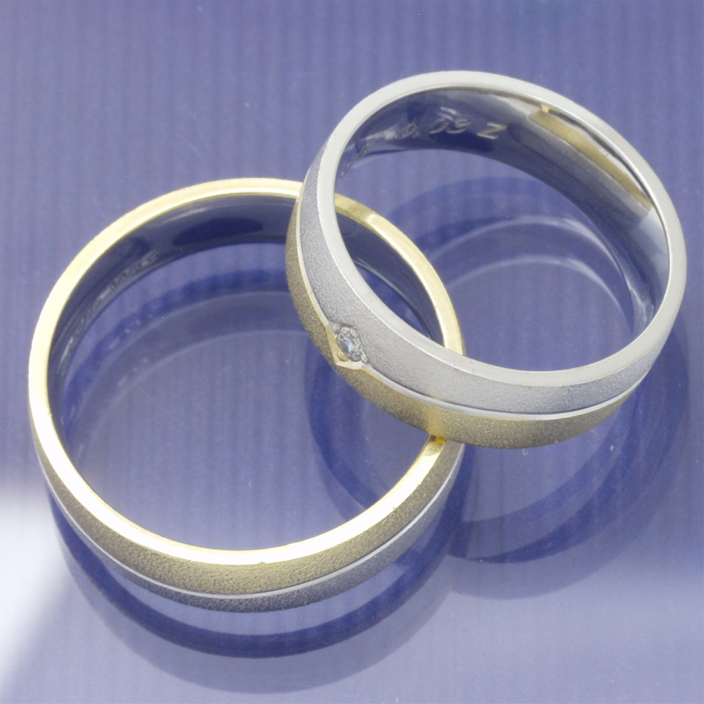 Preview: Eheringe Trauringe aus 585 Gelb und Weißgold P9293143