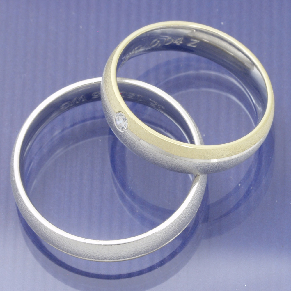 Preview: Eheringe Trauringe aus 585 Gelb und Weißgold P9293138