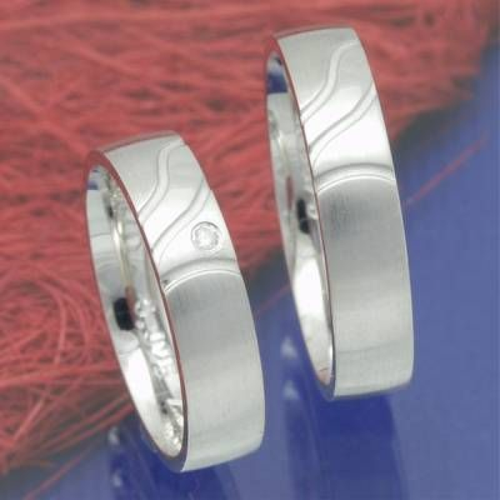 Eheringe, Trauringe aus 585 Weißgold F0615385