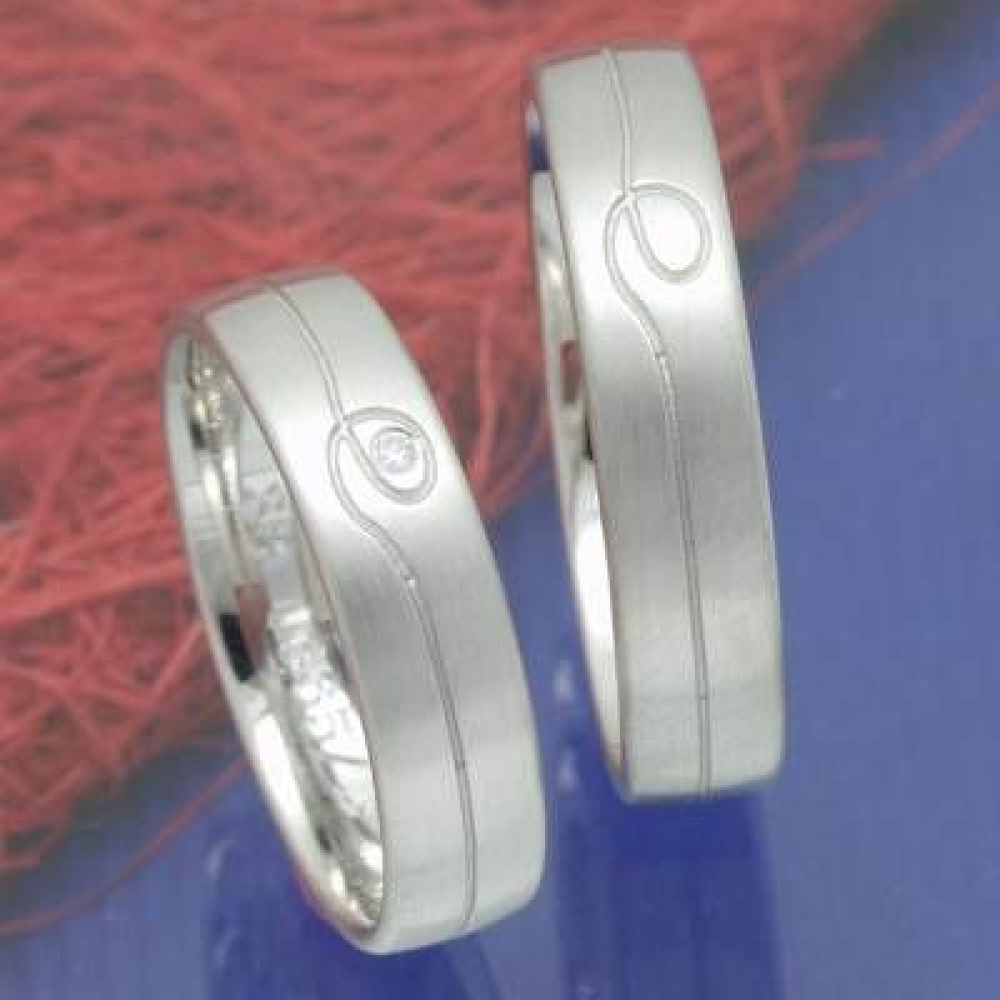 Eheringe Trauringe aus 585 Weißgold F0616655