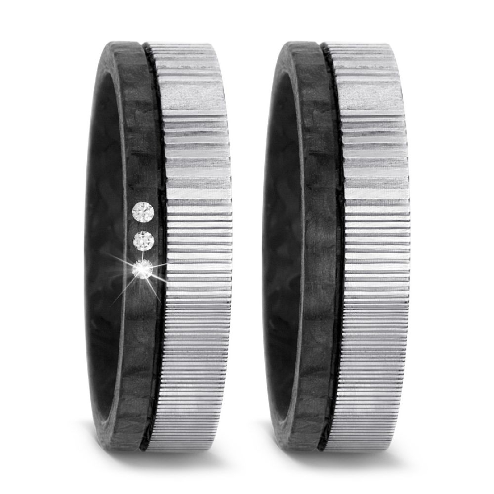 Partnerringe aus Stahl und Carbon T52540