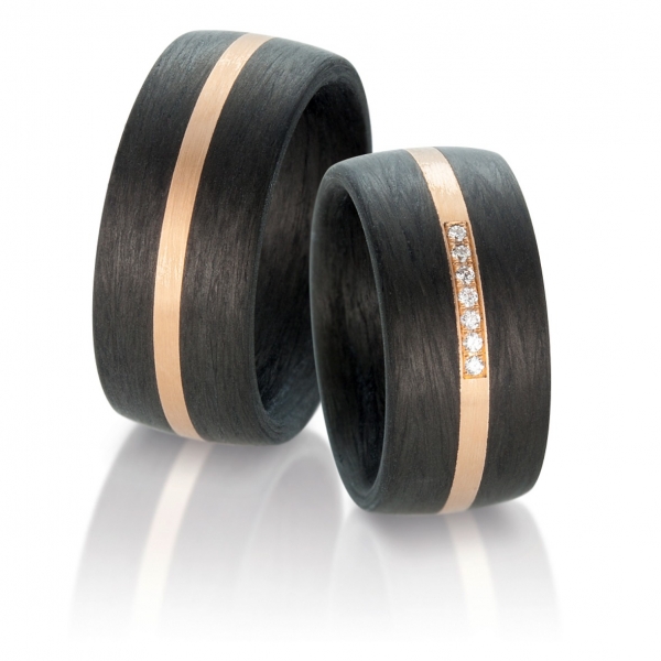 Carbon Gold Ringe