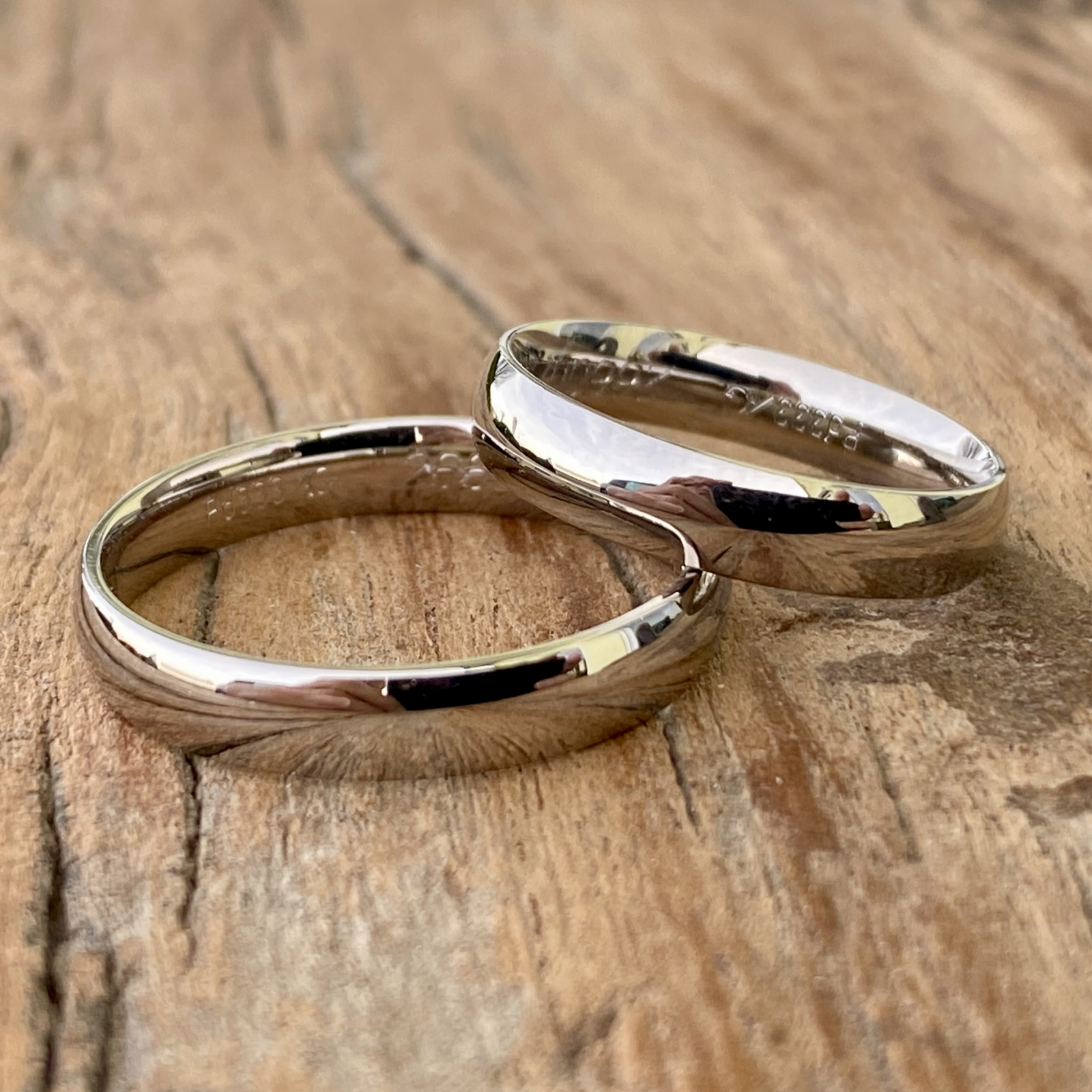 Glänzende Palladis Trauringe aus 333 Palladium – Schlank, robust und zeitlos