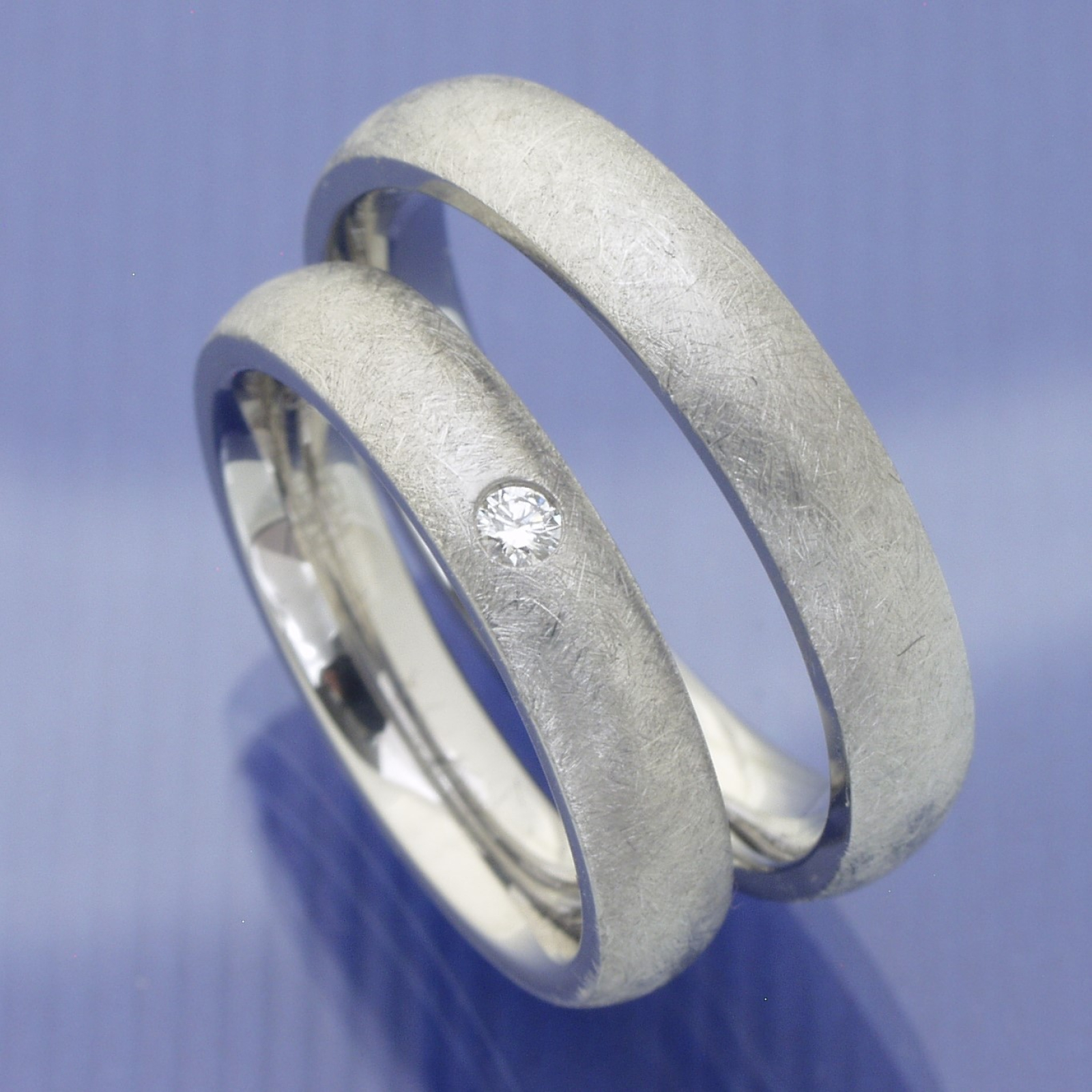 Verlobungsringe | Partnerringe aus Edelstahl mit Brillant P3154471