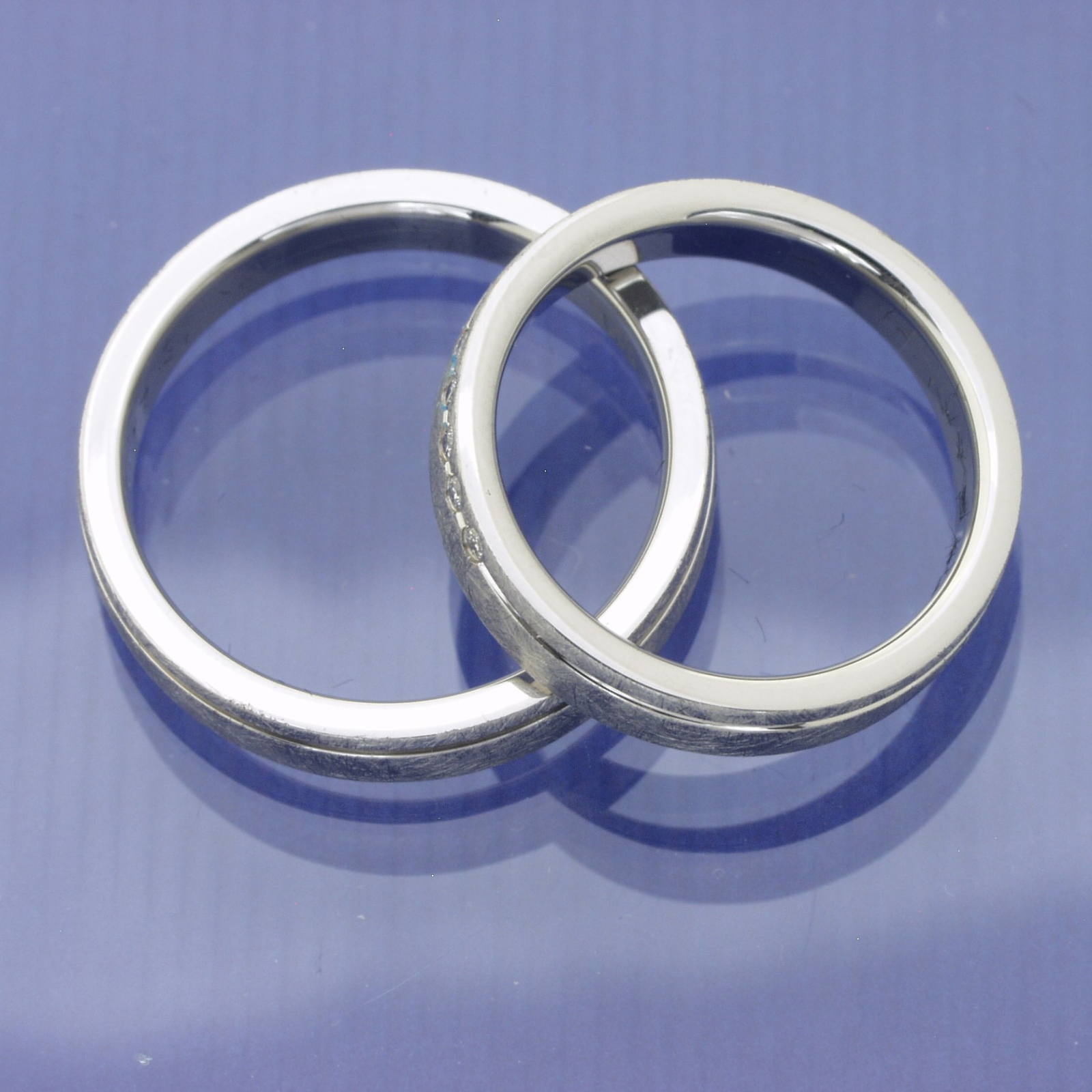 Verlobungsringe | Partnerringe aus Edelstahl mit Brillanten P3154472