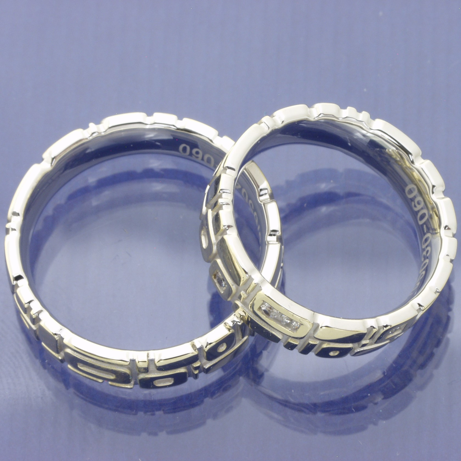 Bicolor Trauringe aus 585 Weissgold und Gelbgold RU65030