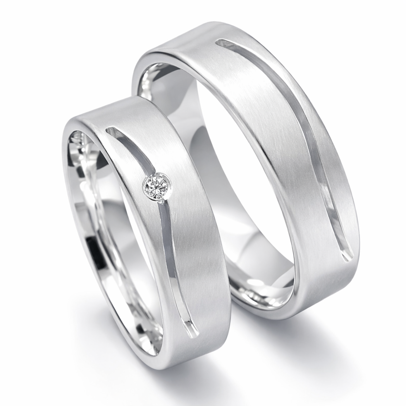 Silber Freundschaftsringe Verlobungsringe / Modell Ozeana