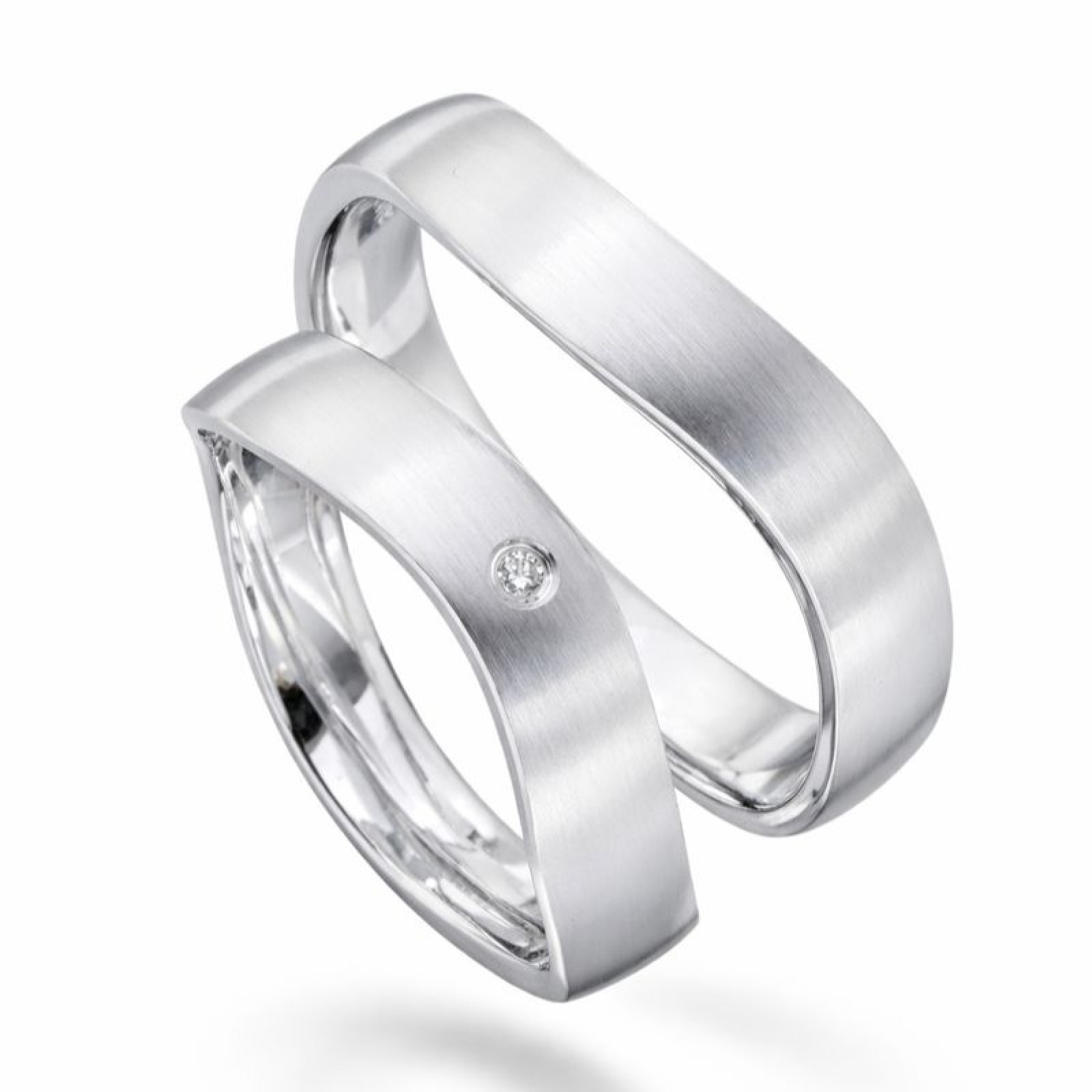 Freundschaftsringe Verlobungsringe aus 925 Silber mit Zirkonia