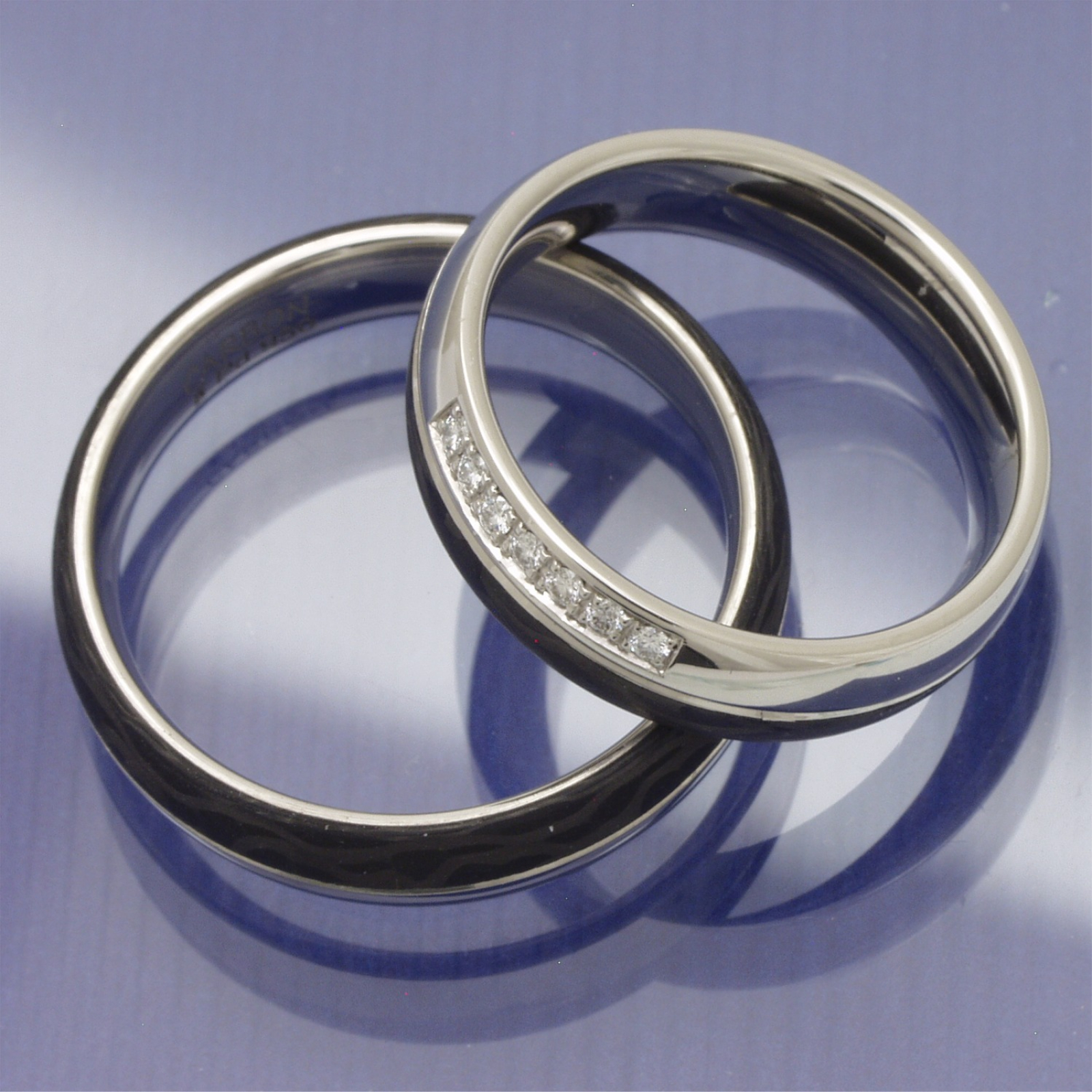 Carbon Platin Trauringe P1092622