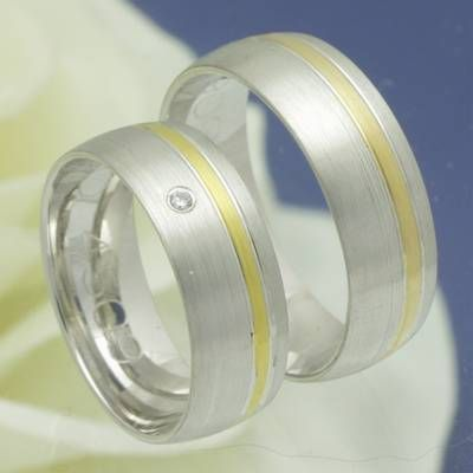 Eheringe Trauringe aus 585 Weiss und Gelbgold p1195943