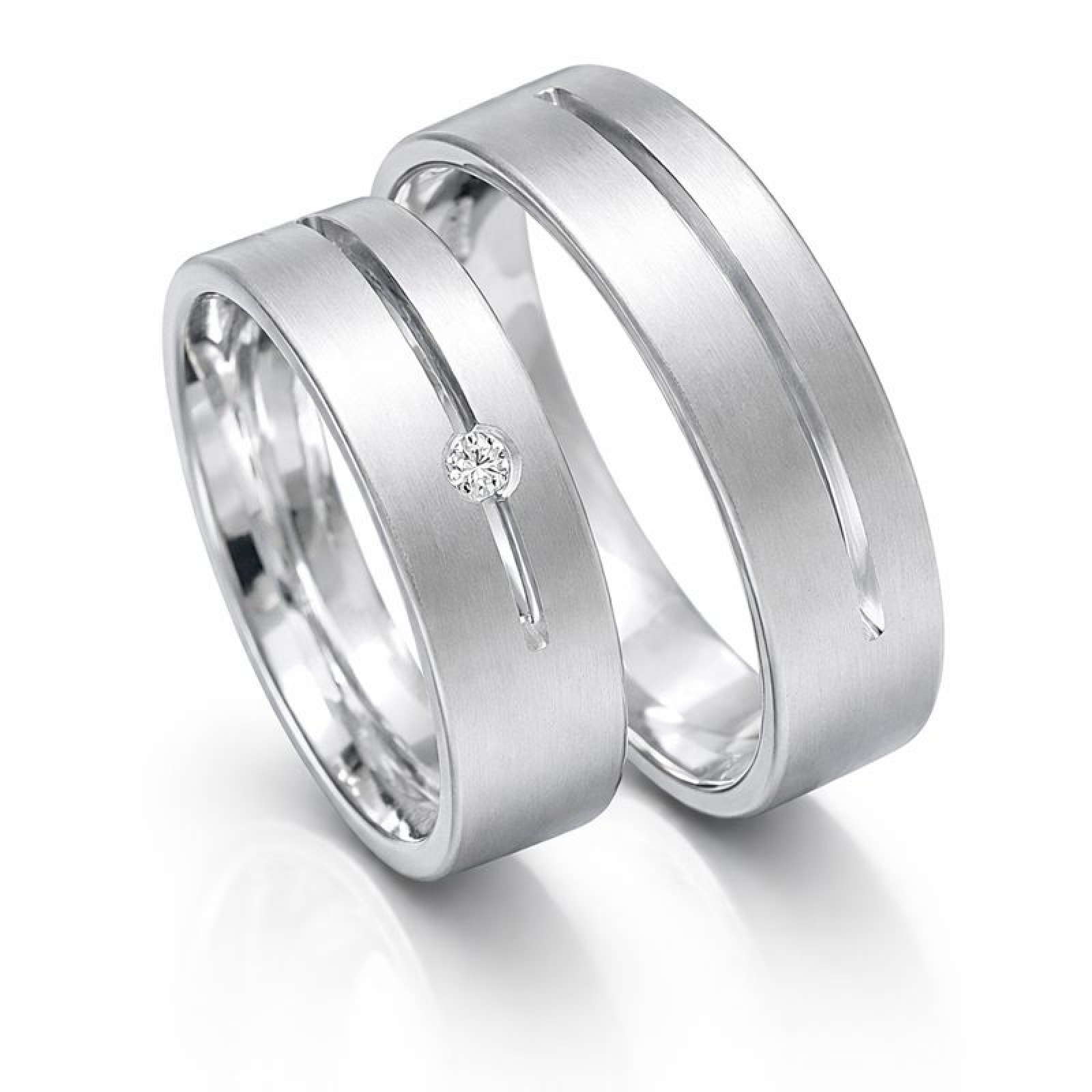 Silber Freundschaftsringe Verlobungsringe / Modell Denise