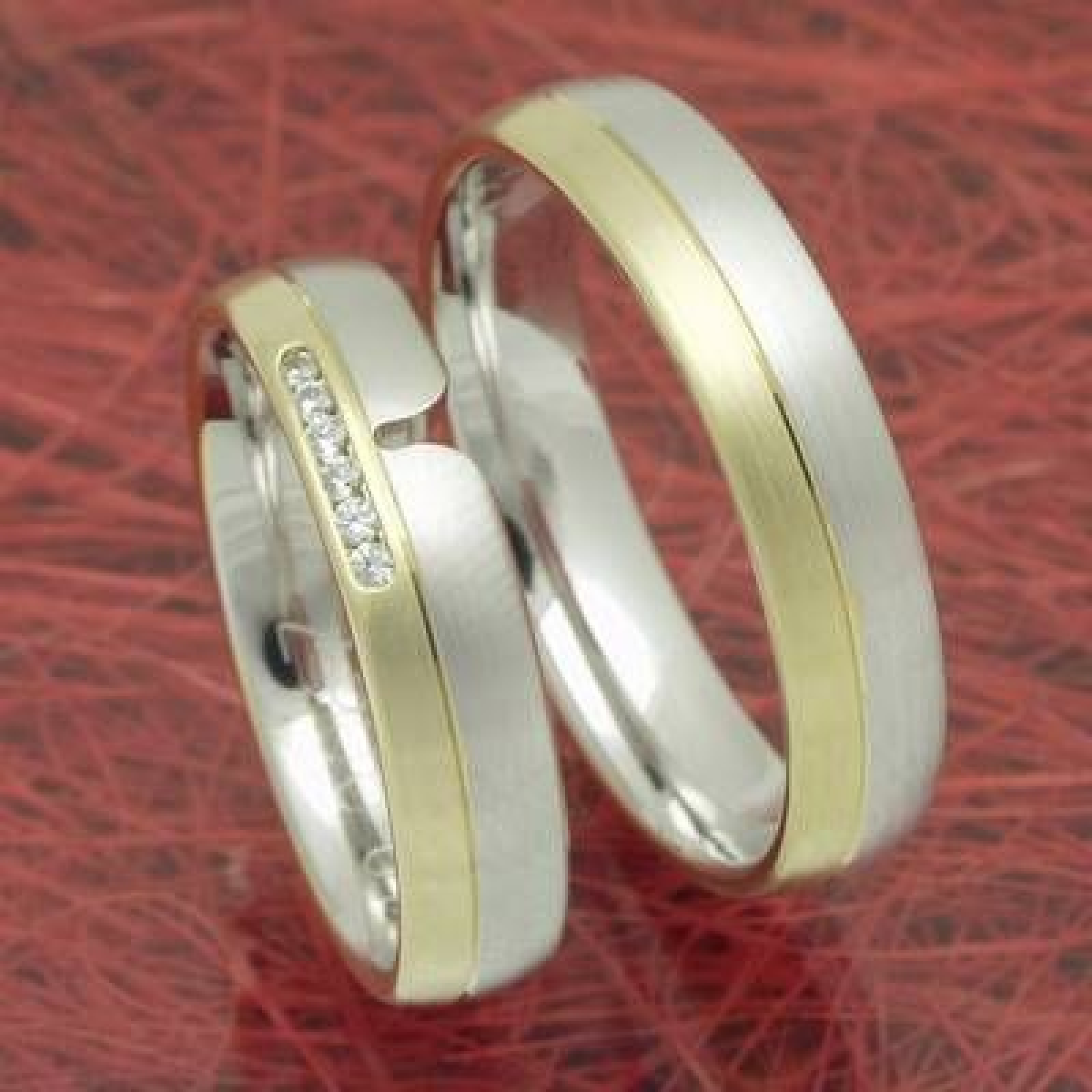 Trauringe Verlobungsringe aus 585 Gelb und Weißgold p6255654