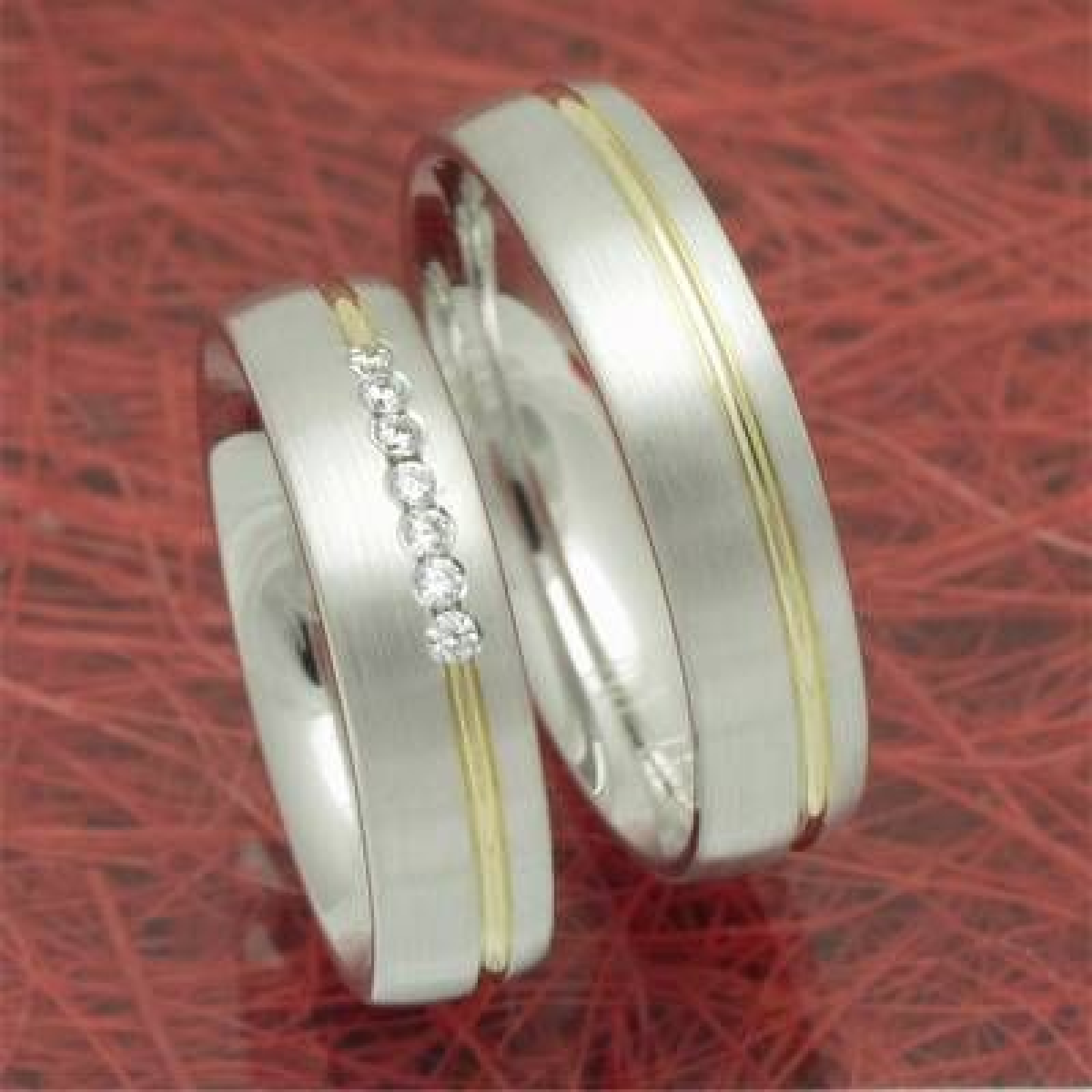 Trauringe Verlobungsringe aus 585 Gelb und Weißgold p6255655