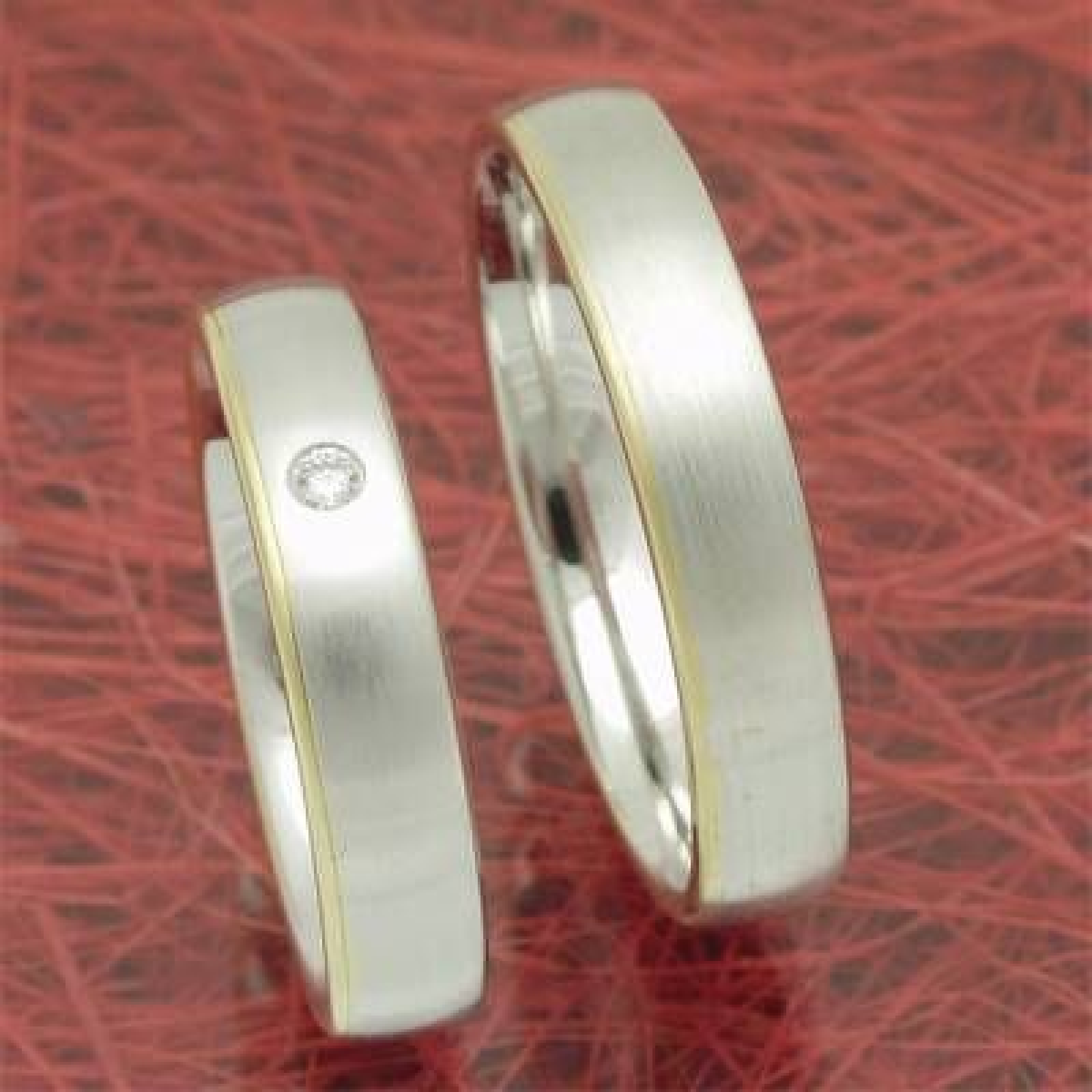 Trauringe Verlobungsringe aus 585 Gelb und Weißgold p6255658