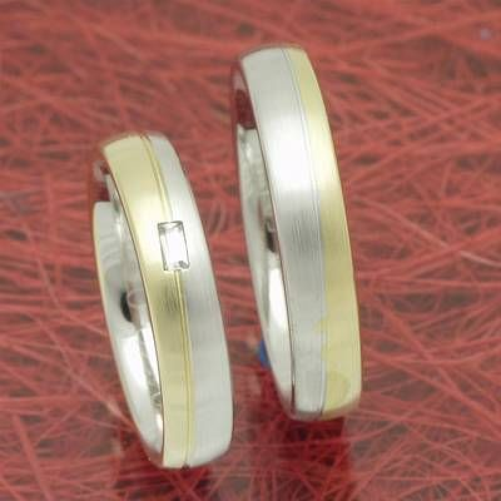 Trauringe Verlobungsringe aus 585 Gelb und Weißgold p6255659